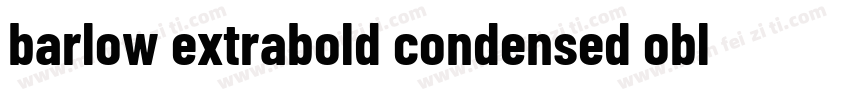 barlow extrabold condensed oblique字体转换